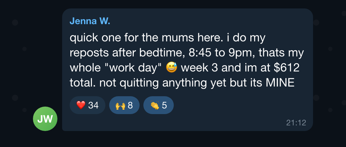 Community message: after bedtime
