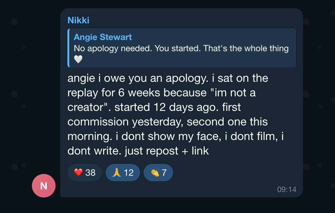 Community message: I sat on the replay